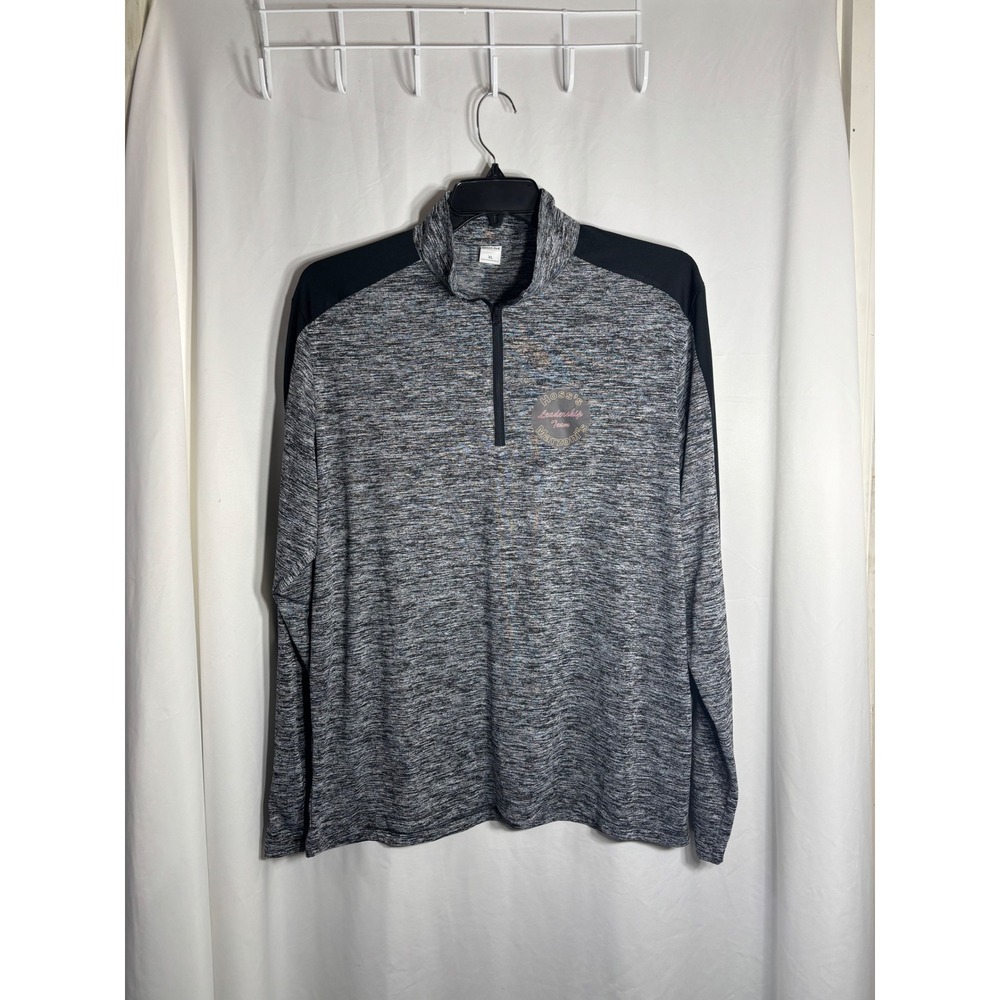 Sport Tek Quarter‎ Zip Pullover Heather Gray Black Long Sleeve Women's XL